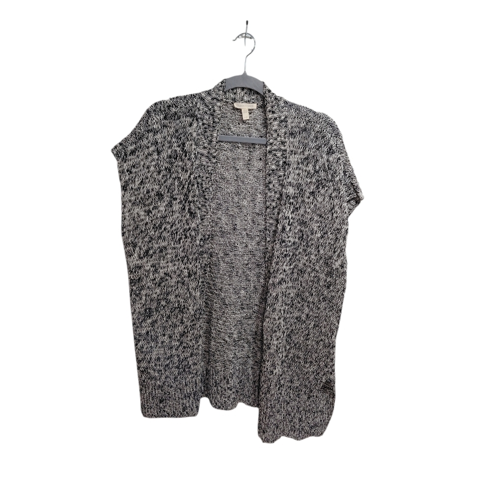 Eileen Fisher Black and White Open Cardigan